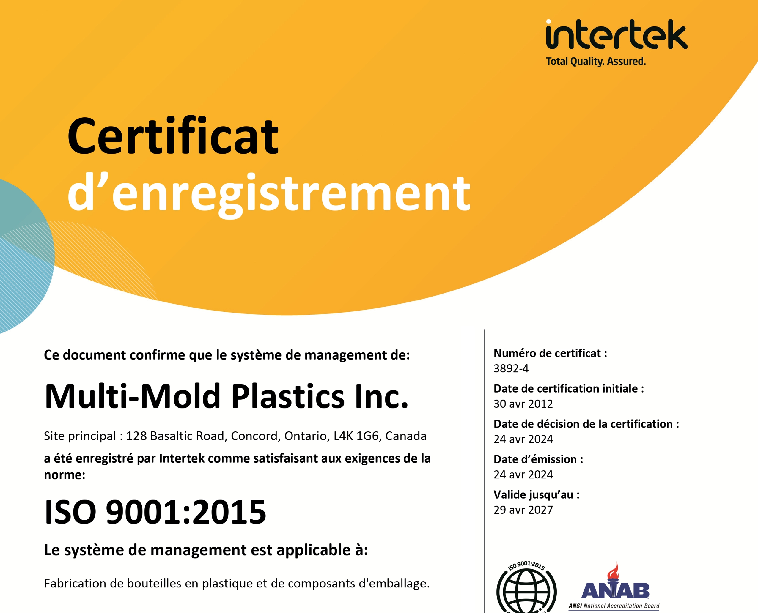 french certification
